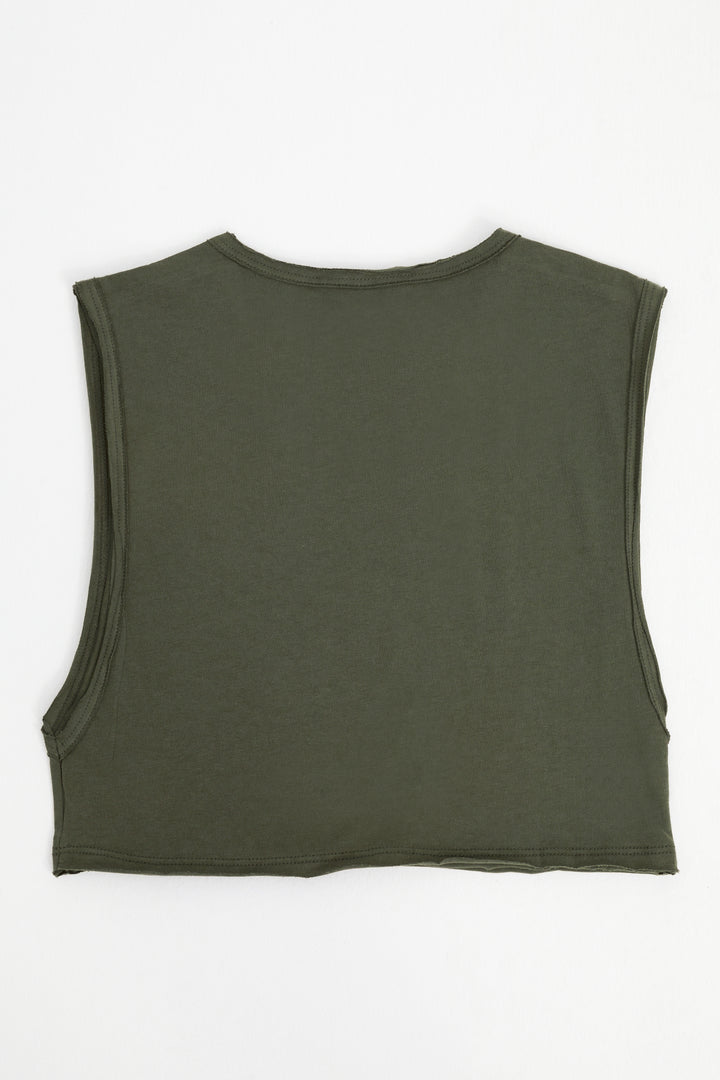 FF / Sleeveless Crop Tank Top