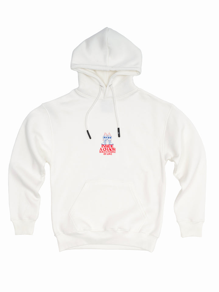 Inside A Chaos, Build A Temple Of Love / Oversized Pullover Hoodie