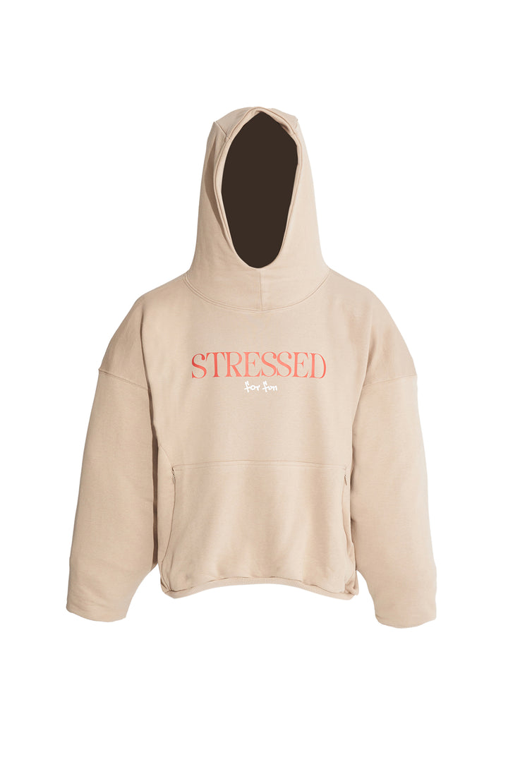 Stressed / Oversized Double Layer Pullover Hoodie