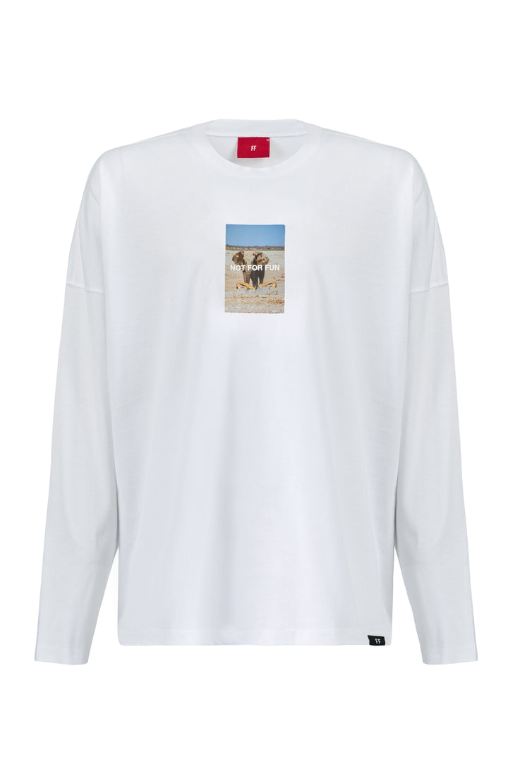 Not For Fun 007 / Long Sleeve Oversize T-shirt