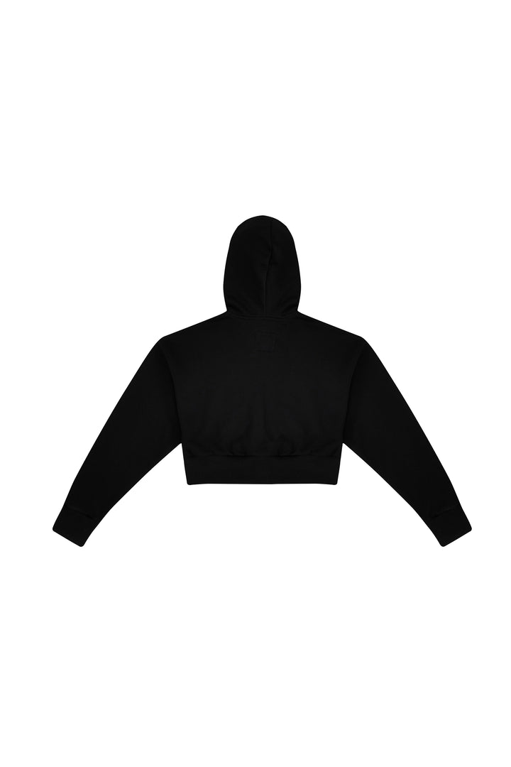 FF / Women Cropped Zip Up Hoodie